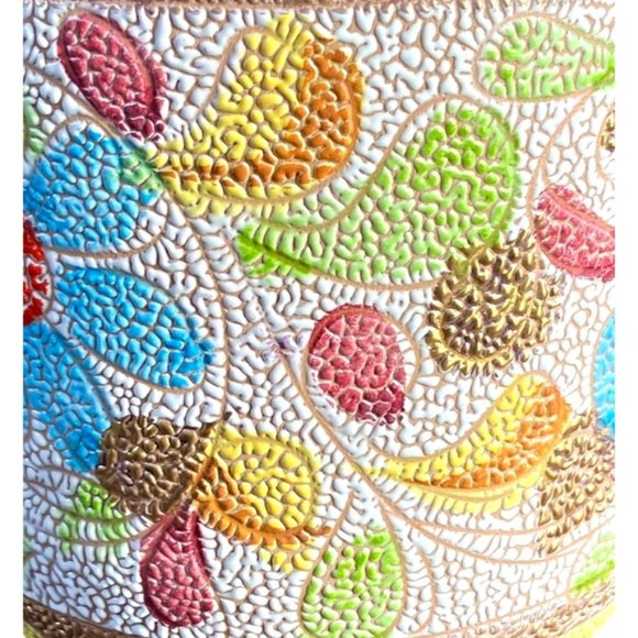 VTG Fratelli Fanciullacci Pebbled Lava Glaze Art Pottery Pitcher/Vase-Signed - Picture 3 of 14